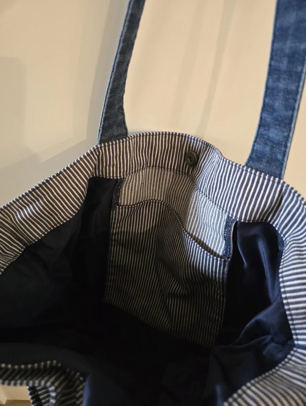 Lee Denim Tote Bag, Hickory Stripe